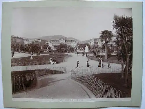 Nice France Promenade Anglais et Casino Foto Albumin 2 Orig. Photographien 1880