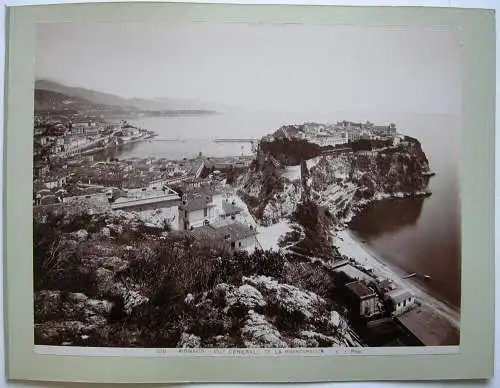 Monaco France Les Jardins et Vue General Foto Albumin 2 Orig. Photographien 1880