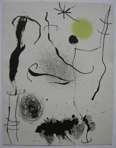 Joan Miro (1893-1983) Bouquet de ève pour Leila Orig. Lithografie 1964