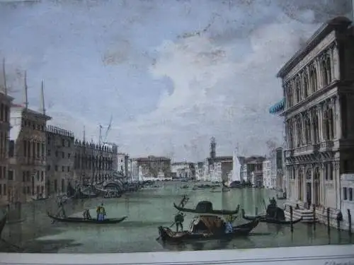 Venedig Canale Grande Orig Farblithografie P. Chevalier nach Canal um 1840