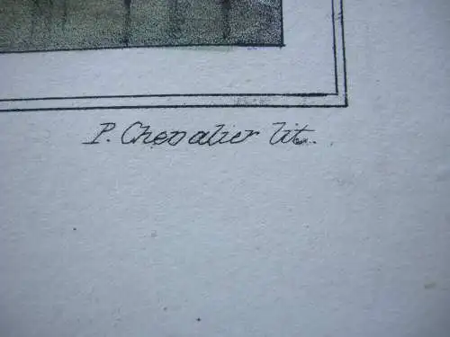 Venedig Canale Grande Orig Farblithografie P. Chevalier nach Canal um 1840