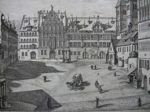 Joh. Ulrich Kraus (1655-1719) Nürnberg Dillinghof Orig Kupferstich 1682
