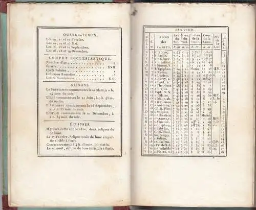 Petit Almanach des Dames Paris 1812 halbleder 6 Kupfertafeln