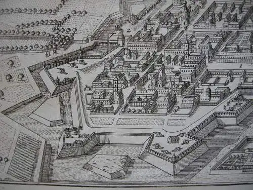 Torino Turin Piemonte Orig Kupferstich Bodenehr 1720 Italia