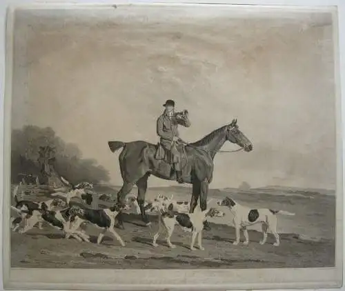 Thomas Oldaker Fox hunting Fuchsjagd Pferde Orig Aquatinta 1810 Horse Race