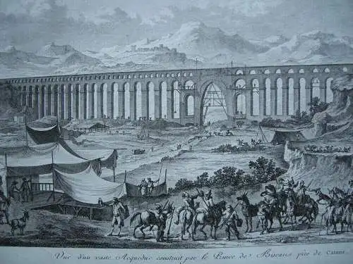 Catania Sicilia Italia Aquedukt Orig Kupferstich D´de Gendt 1790