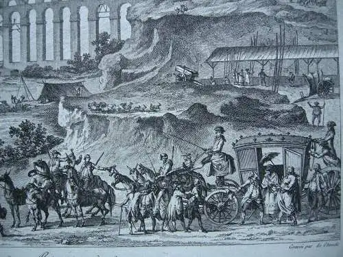 Catania Sicilia Italia Aquedukt Orig Kupferstich D´de Gendt 1790