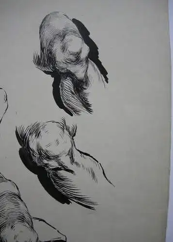Studienskizze Männlicher Akt Vielleehner 1914 Tuschzeichnung 