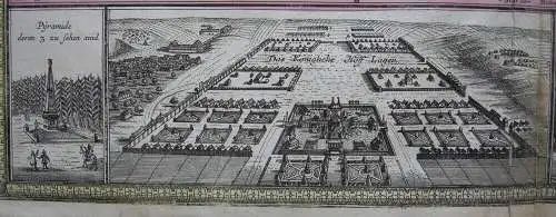 Großenhain Sachsen Meißen Orig Kupferstichkarte Seuter 1730  Randansichten