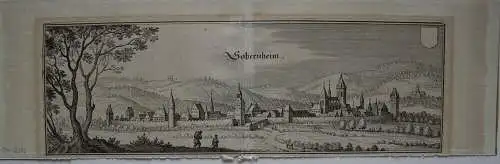 Bad Sobernheim Bad Kreuznach Gesamtansicht Orig Kupferstich Merian 1650