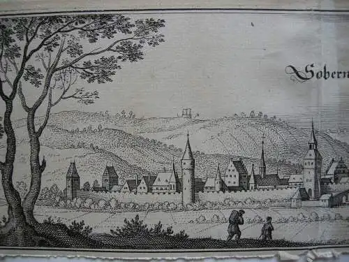 Bad Sobernheim Bad Kreuznach Gesamtansicht Orig Kupferstich Merian 1650