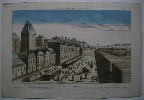 Optical View Guckkastenblatt Wien Gabelles de Cesar kolor Orig Kupferstich 1780