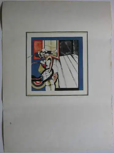 Heino Naujoks (1937) Abstrakte Komposition Serigrafie 41/150 signiert SPUR 1973