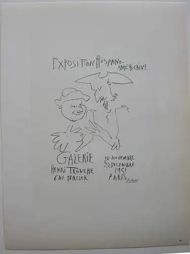 Pablo Picasso Expo Lateinamerika1951 Orig Lithografie Maitres de l'Ecole 1959