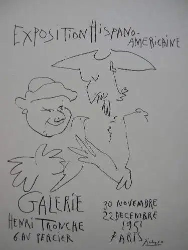 Pablo Picasso Expo Lateinamerika1951 Orig Lithografie Maitres de l'Ecole 1959