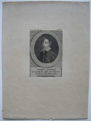 Jacques Godefroi (Gothofredus) (1587–1652) Schweizer Jurist Kupferstich 1780