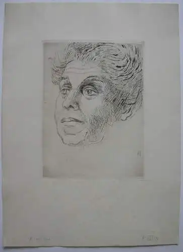 Adolf Schinnerer (1876-1949) Portrait R. Huch Orig Lithographie 1930 Karlsruhe