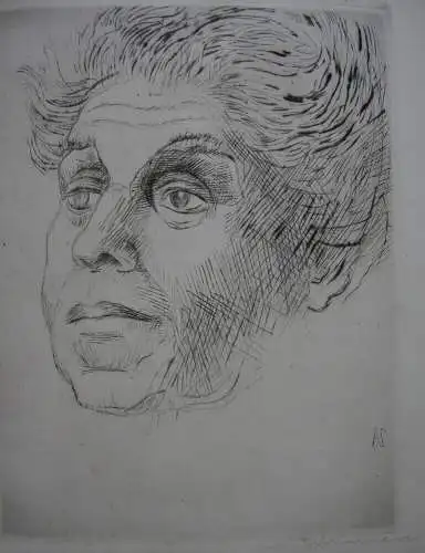 Adolf Schinnerer (1876-1949) Portrait R. Huch Orig Lithographie 1930 Karlsruhe 