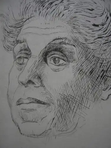 Adolf Schinnerer (1876-1949) Portrait R. Huch Orig Lithographie 1930 Karlsruhe 