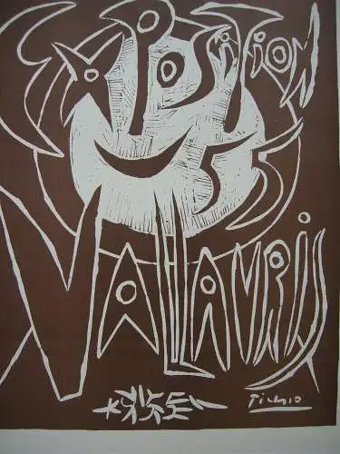 Pablo Picasso Ausstellg Vallauris 1955 Orig Lithografie Maitres de l'Ecole 1959