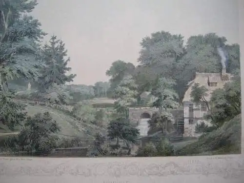 Aumühle Friedrichsruh Lauenburg Orig Lithografie Wilhelm Heuer 1840 Schleswig H.