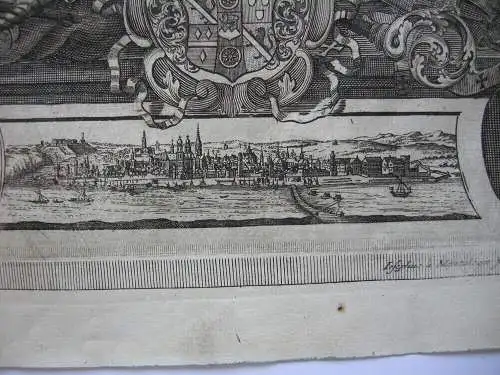 Lothar Franz von Schönborn (1655-1729) Kurfürst Orig Kupferstich Montalegre 1711