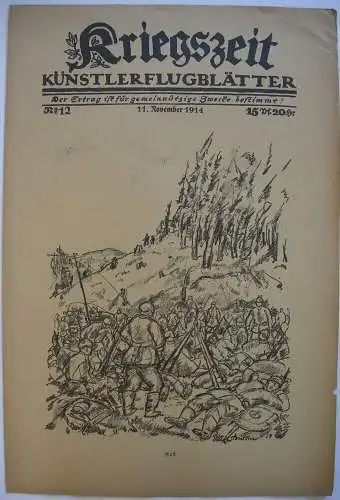 Ernst Barlach (1870-1938) An der Ostgrenze Orig Lithografie 1914 steinsigniert