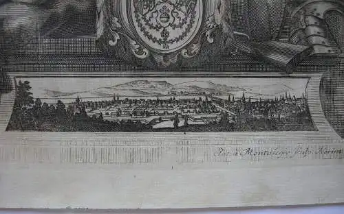 Johann Wilhelm (1658-1716) Pfalzgraf Kurfürst Orig Kupferstich Montalegre 1711