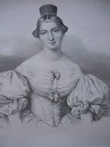 Therese Dessoir (1812-1873) Schauspielerin Breslau Orig. Lithografie F. Koska