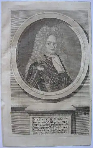 Friedrich Wilh v Schlitz (1647-1728)  Kammerpräsid Kupferstich Montalegre 1711