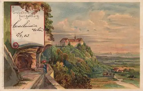 Ak Schloss Heiligenberg Bodenseekreis Salem Bodensee Künstlerkarte Gagg gel 1903