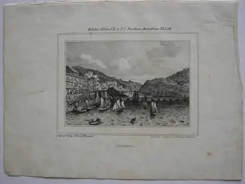 Oporto Porto Portugal Douro Orig. Lithografie 1842 