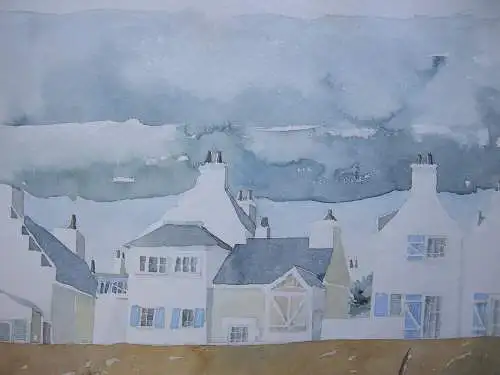 Ingo Eichberger (1943) Reiseeindrücke Bretagne France Aquarell 2002 signiert