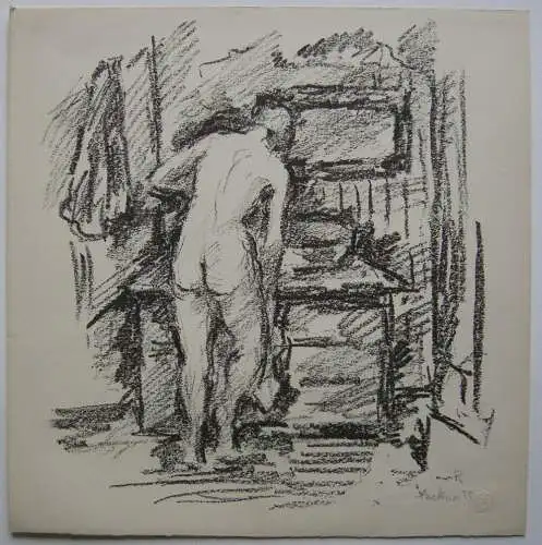 Heinrich von Luckner (1891-1970) Rückenakt Orig Lithografie 1922 signiert
