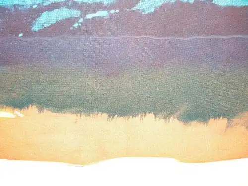Inge Helsper-Christiansen (1942)  Spiel mit Farben Aquarell Radierung signiert