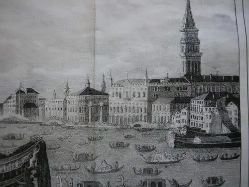 Venedig Venezia Vermählungsfest des Dogen Italia Orig Lithografie 1860 Adria