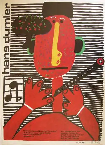 Hans Dumler (1922) Hommage a Günther Franke Ausstellungsplakat 1988 Offset