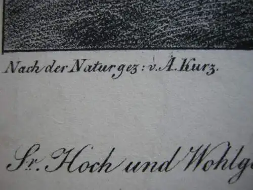 Freiberg gegen Morgen Sachsen Orig Lithografie Kretschmann Kurz 1860