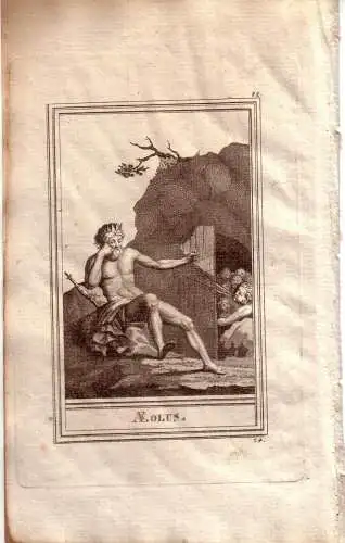 Aiolos Aeolus Stammvater Hellenen Mythologie Portrait Orig Kupferstich 1800  