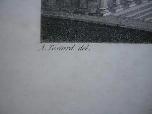 Paris Aspect General des Boulevards Orig Aquatinta  Testard 1845 