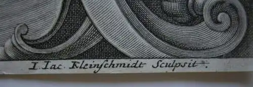 Bruderschaftsbrief Hl. Nepomuk St. Moritz Augsburg Orig Kupferstich Kleinschmidt