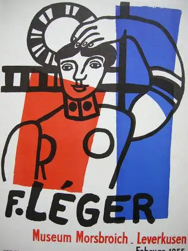 Fernand Léger Museum Morsbroich Orig Lithografie 1955 Maitres de l'Ecole 1959