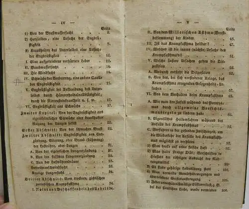 K. F. Lutheritz Arzt für Engbrüstige Kurzatmigkeit Ilmenau 1826 Pappband d. Zeit