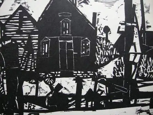 Diether Kressel (1925-2015) Fischer Orig Holzschnitt signiert 1964