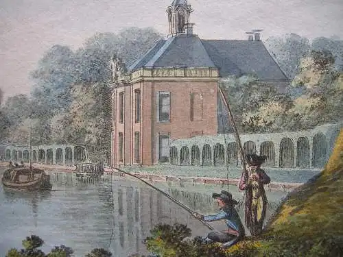 Hermanus Numan (1744-1820) Rupelmonde Belgien Schleuse Orig Aquatinta 1793