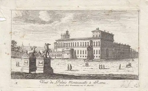 Rom Roma Palazzo Montecavalle Orig. Kupferstich 1700 Italia 
