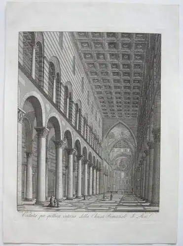 Ranieri Grassi (XIX) Chiesa Primaziale di Pisa Orig Kupferstich 1829 Italia 
