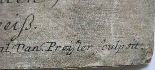 Val. Daniel Preißler (1717-1767) Der Geiz sucht Fäden Mezzotinta 1750  