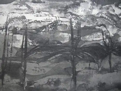 Rudolf Weissauer (1924-1989) Landschaft Orig Aquatinta signiert 1980 