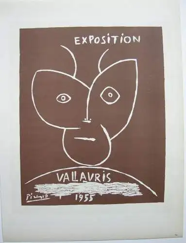 Pablo Picasso Exposition Vallauris 1955 Orig Lithografie Maitres de l'Ecole 1959